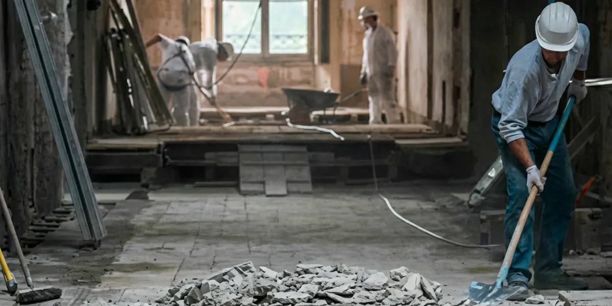 fire damage restoration professionals performing structural cleanup and restoration after a fire in Grand Rapids, MI