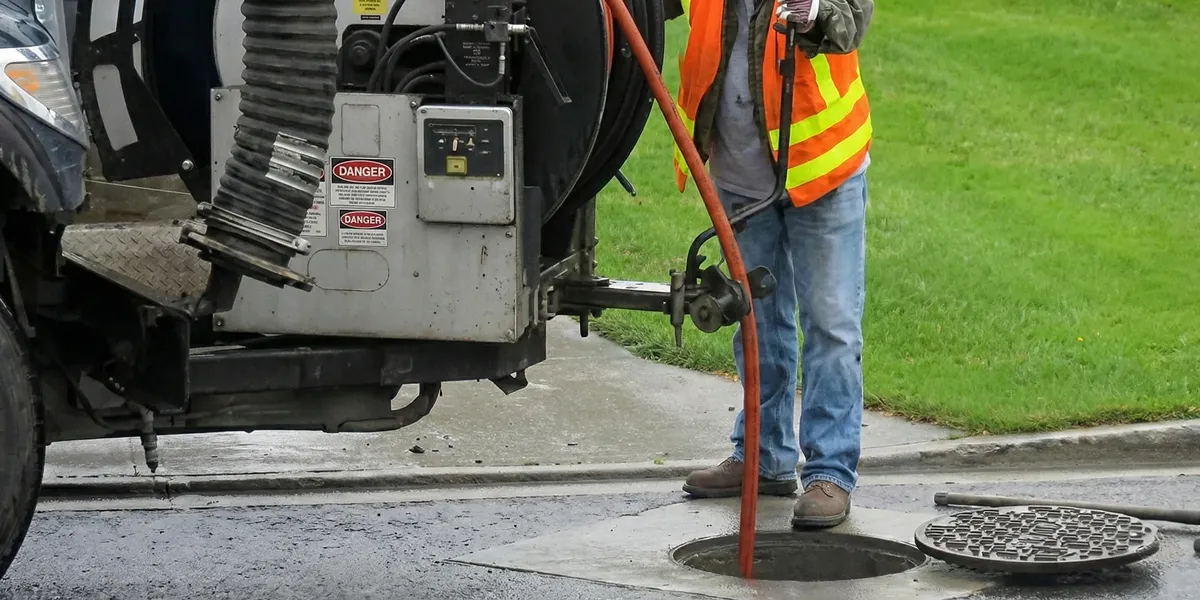 sewage clean up professionals using industrial equipment to remove contaminated wastewater in Grand Rapids, MI